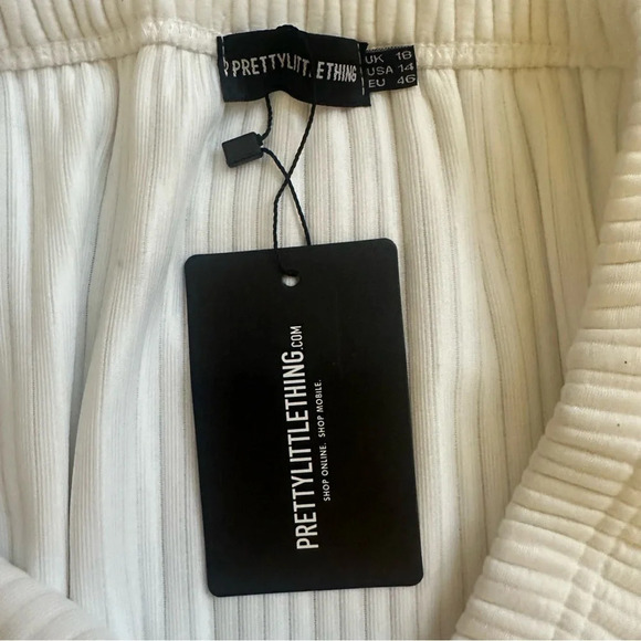 NWT PrettyLittleThing Ribbed Split Front Maxi Skirt Size 14 - Picture 5 of 5